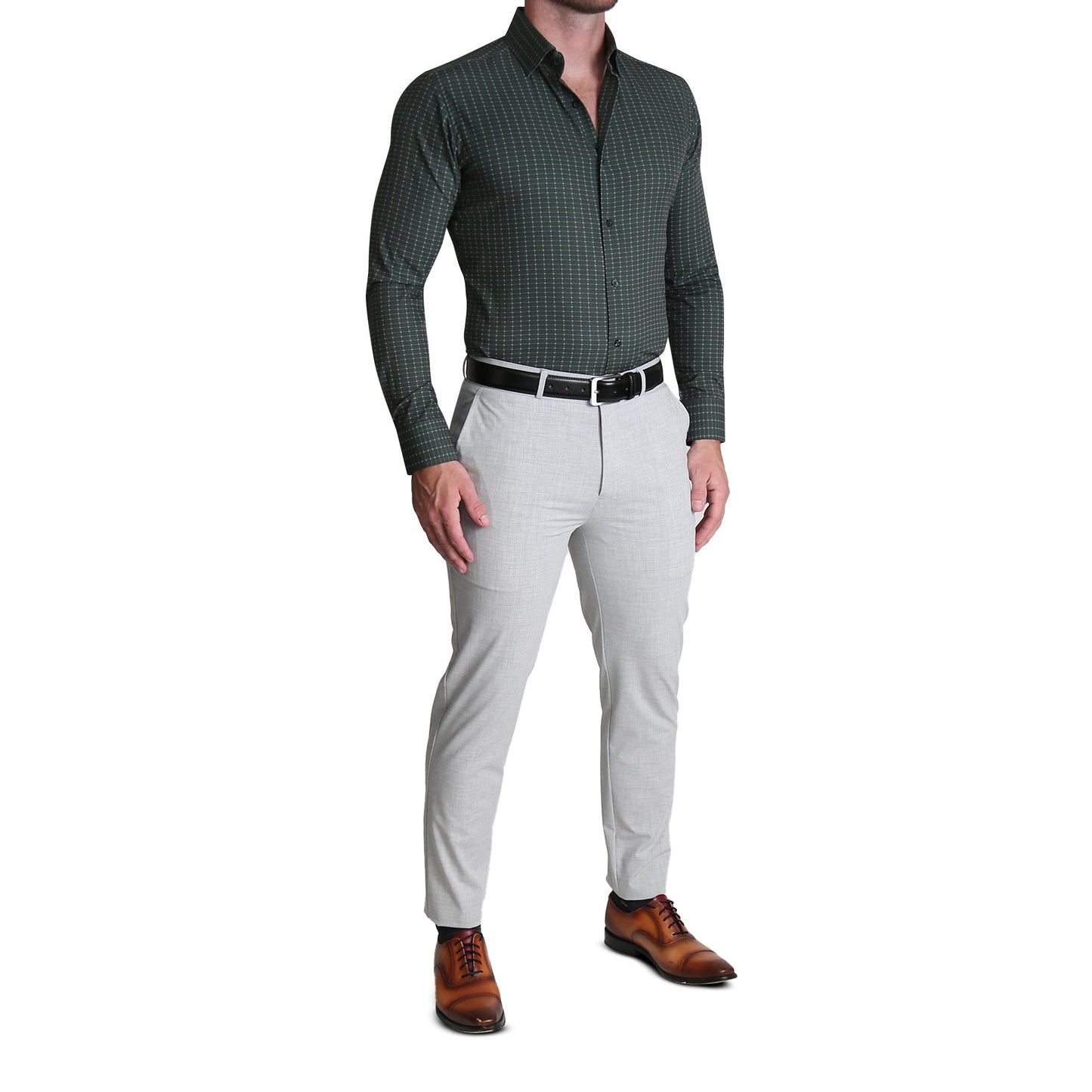 "The Colby" Dark Green & Mint Windowpane