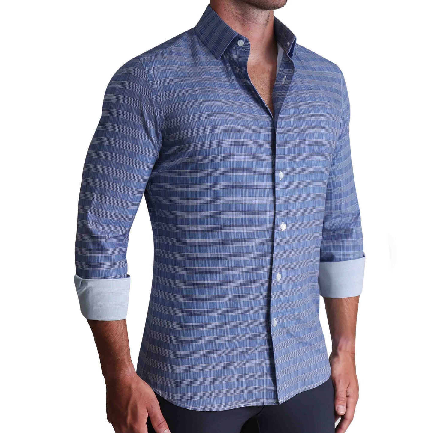 ''The Knox" Navy & White Plaid