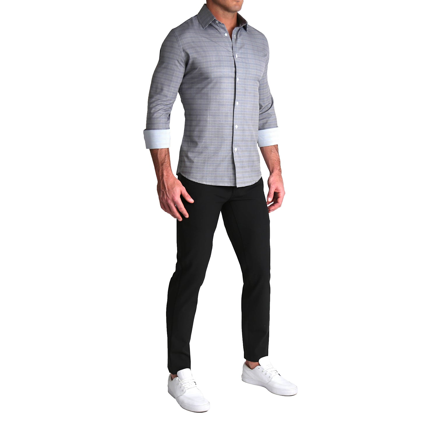 "The Gunnar" Grey and Black Plaid