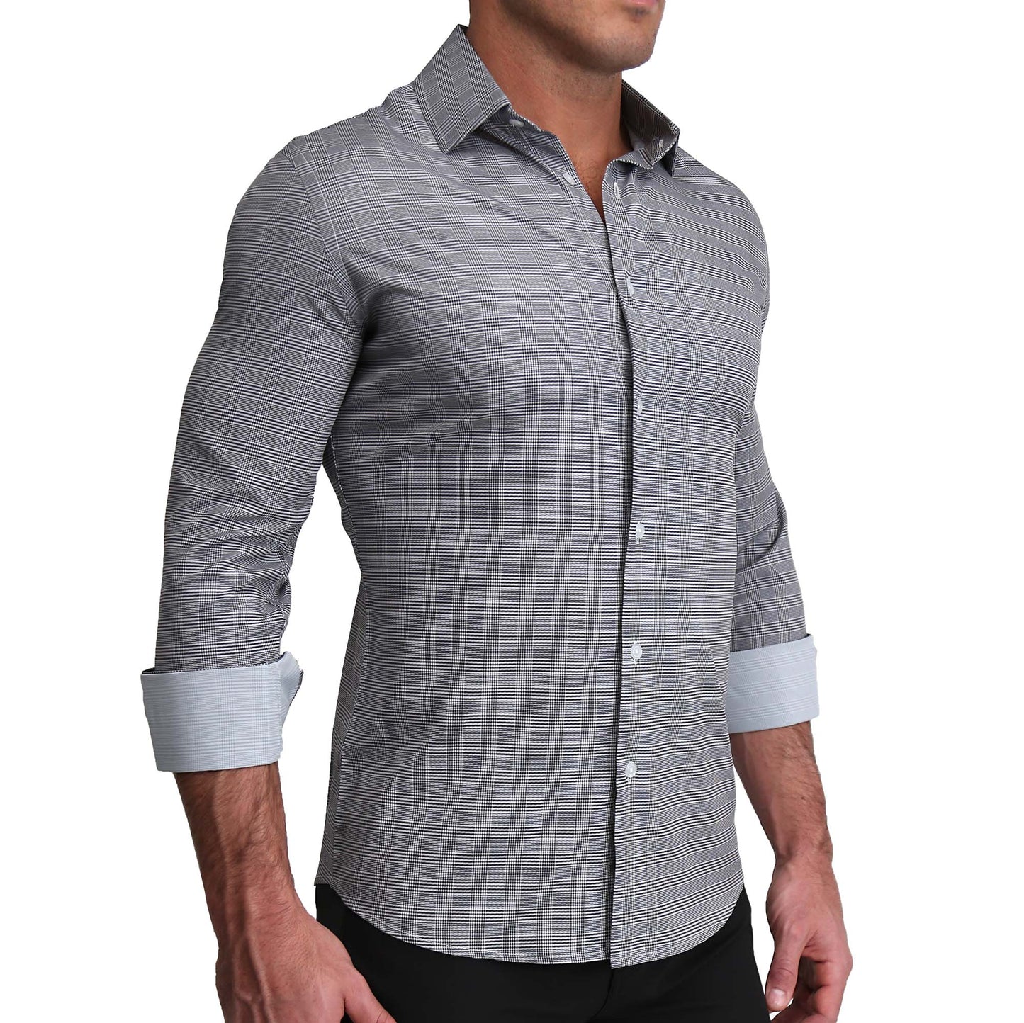 "The Gunnar" Grey and Black Plaid