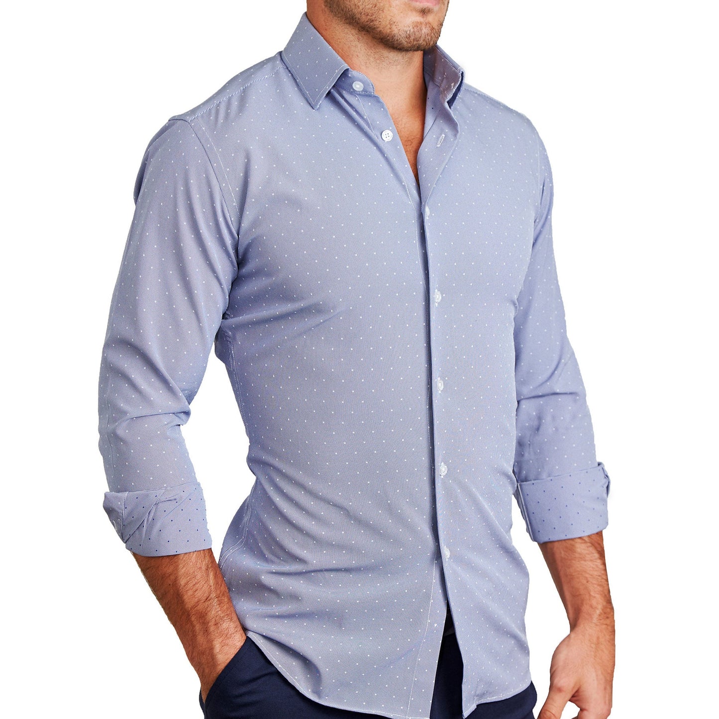 "The Lambert" Blue with White Dots