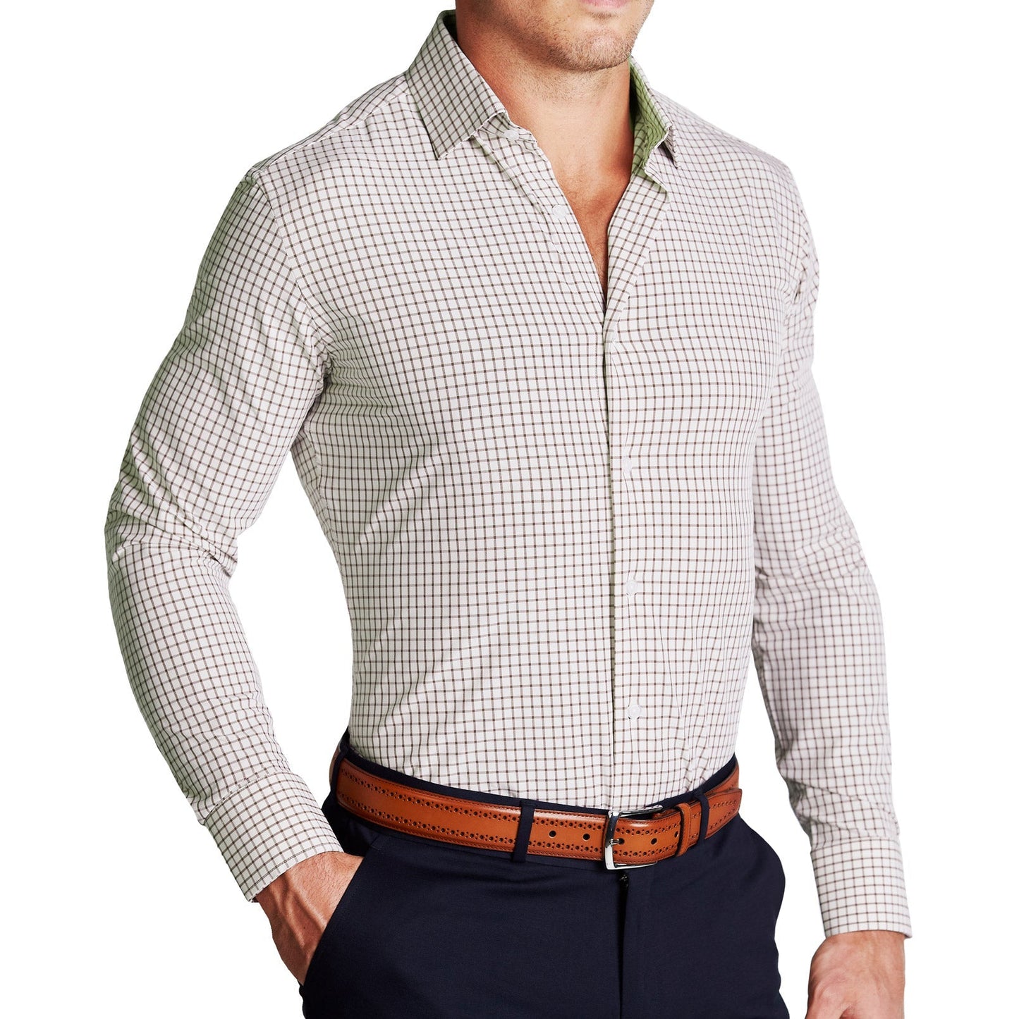 "The Wilson" Brown Windowpane