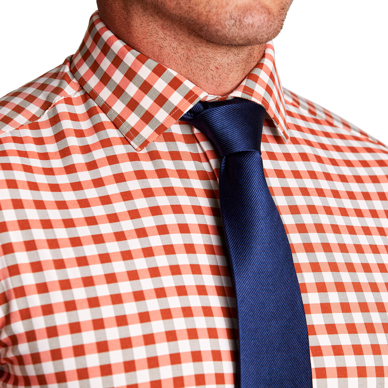 "The Harrison" Orange Big Check