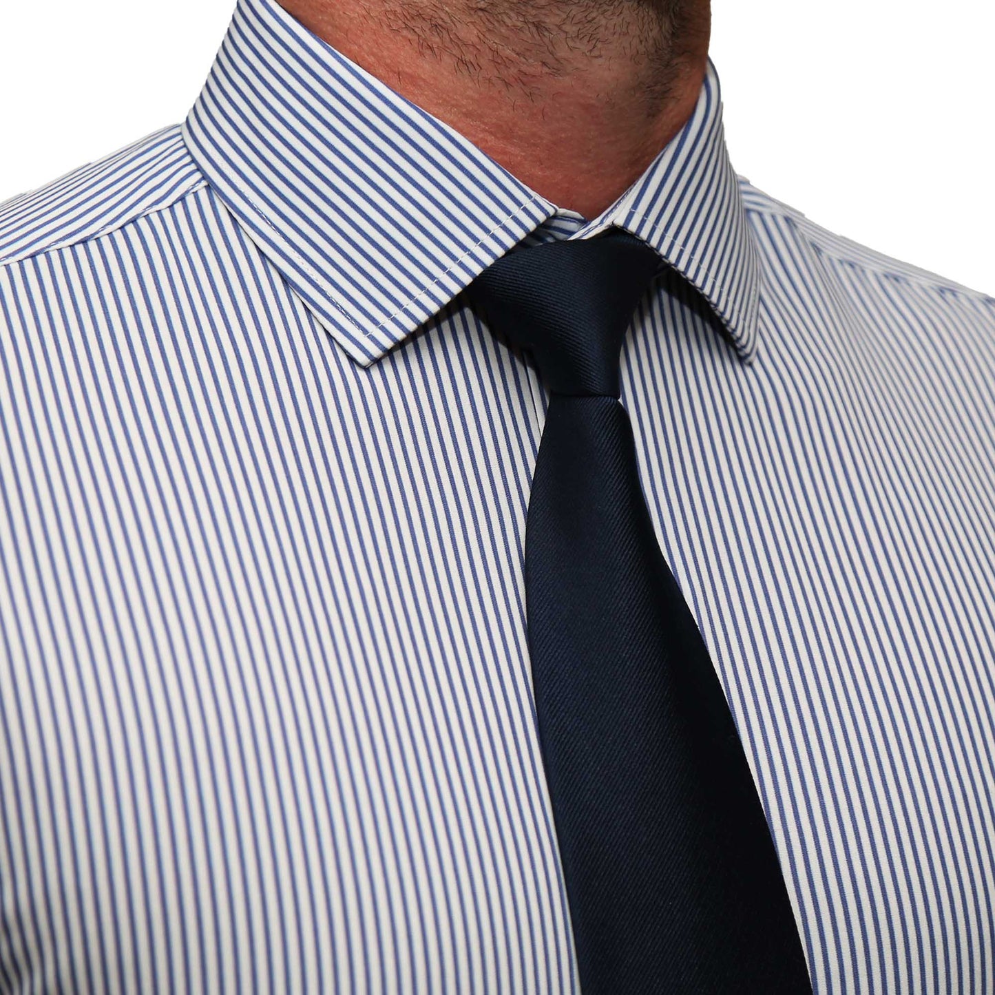 "The Tucker" Mid-Blue Bengal Stripe