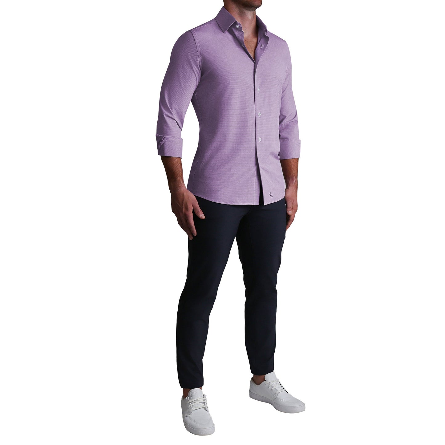 "The Ryan" Dark Purple Micro Check