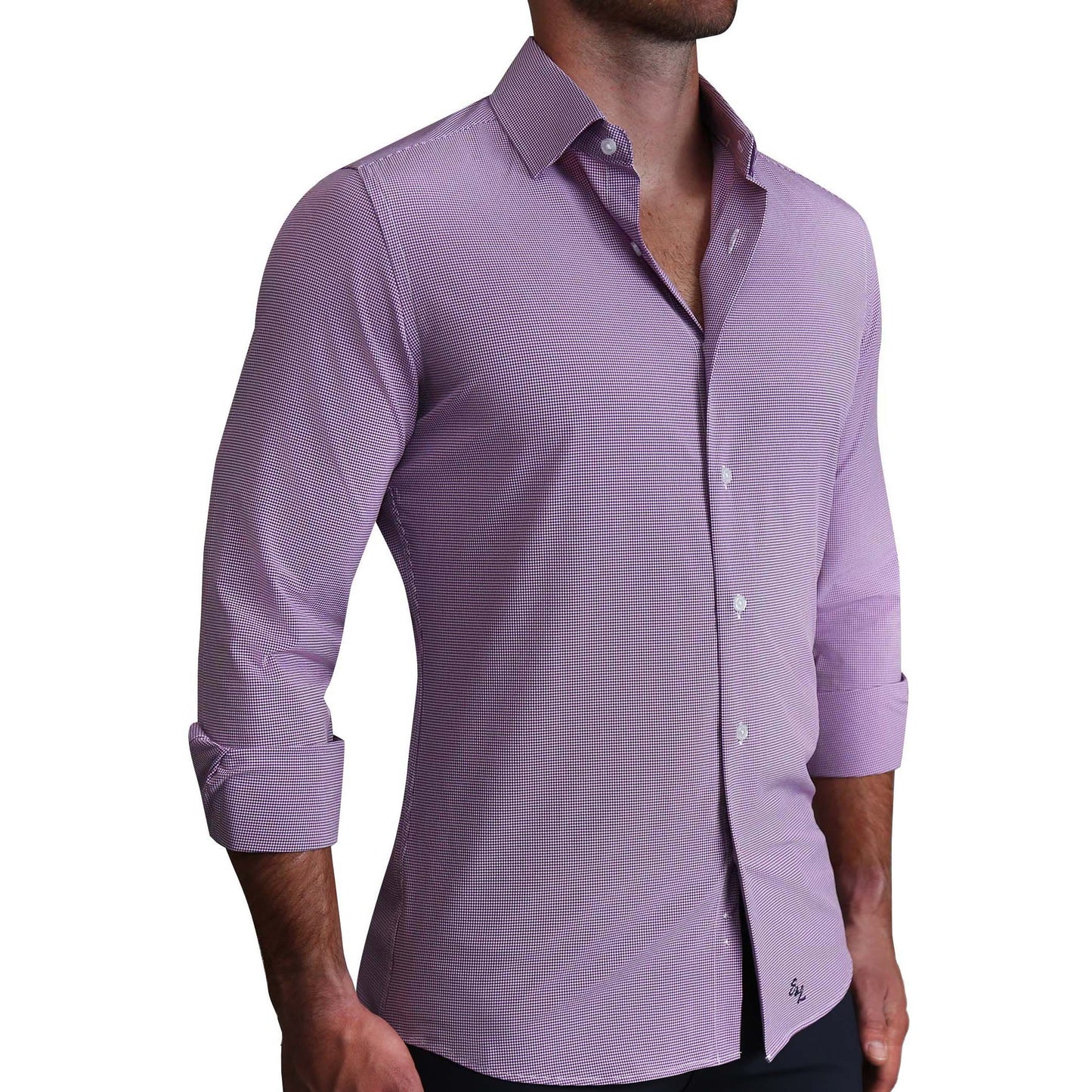 "The Ryan" Dark Purple Micro Check