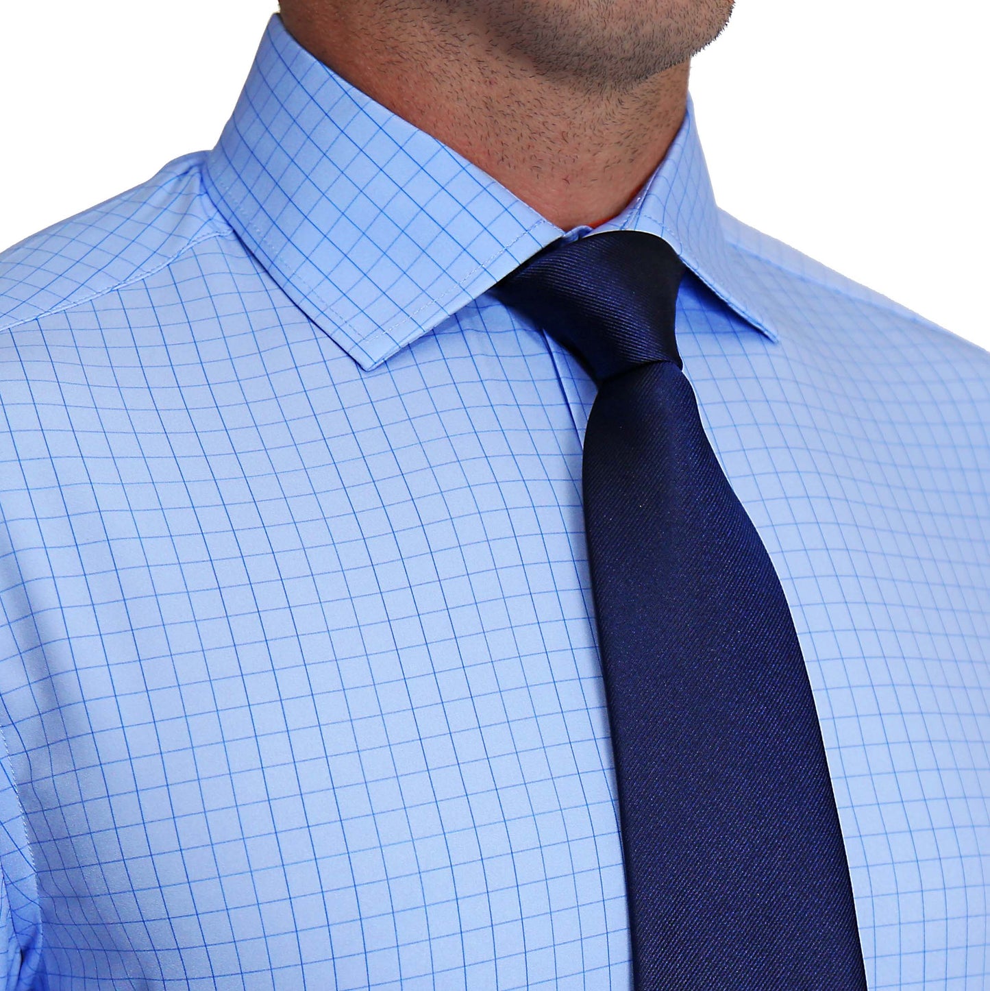 "The Reynolds" Powder Blue and Navy Windowpane